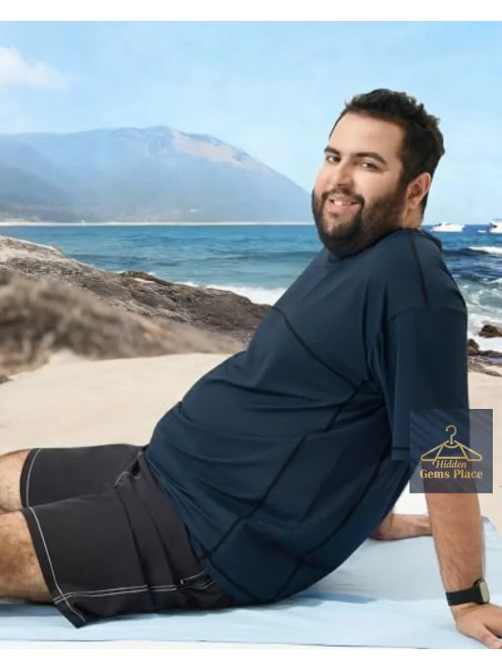 UPF 50+ Quick Dry Rash Guard Shirt for Men Short Sleeve Sun Protection Swim Tee
